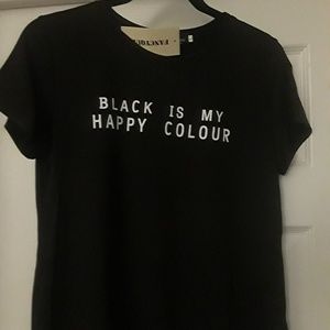 NWT Black Is My Happy Colour t-shirt